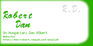 robert dan business card